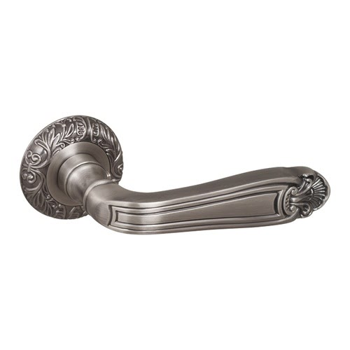 Ручка дверная LOUVRE-SM-AS-3 (ЦАМ, античное серебро)