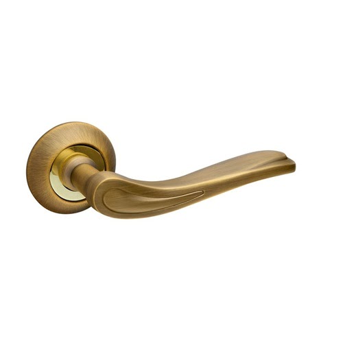 Ручка дверная MELODY-RM-ABGP-7 (ЦАМ, бронза – золото)