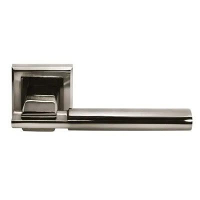 Ручка дверная MH13SN-BN (ЦАМ, белый никель – черный никель)