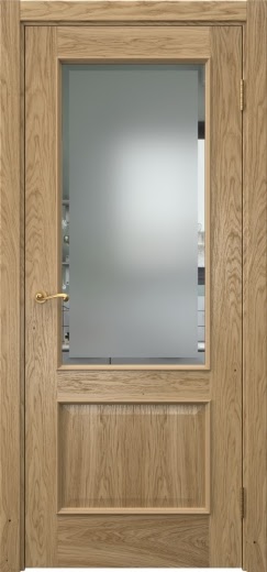 Межкомнатная дверь Actus 1.2L натуральный шпон дуба, матовое стекло с фацетом