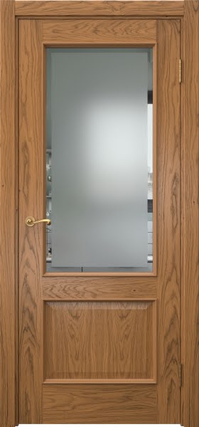 Межкомнатная дверь Actus 1.2L шпон дуб шервуд, матовое стекло с фацетом