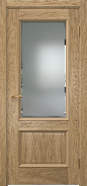 Межкомнатная дверь Actus 1.2P натуральный шпон дуба, матовое стекло с фацетом