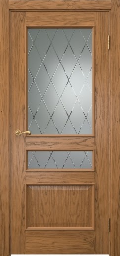 Межкомнатная дверь Actus 1.3L шпон дуб шервуд, матовое стекло с гравировкой