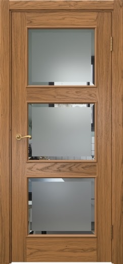Межкомнатная дверь Actus 4.3L шпон дуб шервуд, матовое стекло с фацетом
