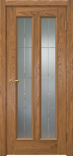 Межкомнатная дверь Actus 5.2 шпон дуб шервуд, матовое стекло с гравировкой