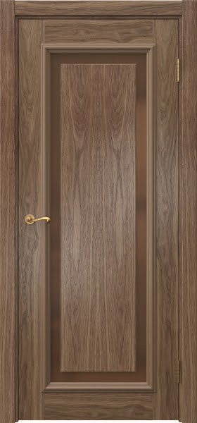 Межкомнатная дверь Actus 6.1 шпон американский орех, триплекс бронзовый