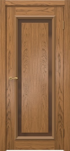 Межкомнатная дверь Actus 6.1 шпон дуб шервуд, триплекс бронзовый