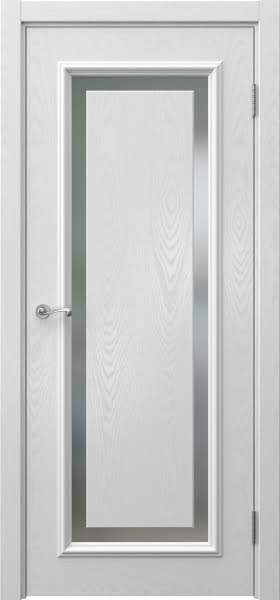 Межкомнатная дверь Actus 6.1 шпон ясень серый, триплекс белый