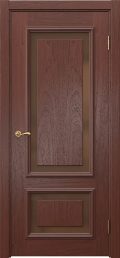Межкомнатная дверь Actus 6.2 шпон красное дерево, триплекс бронзовый