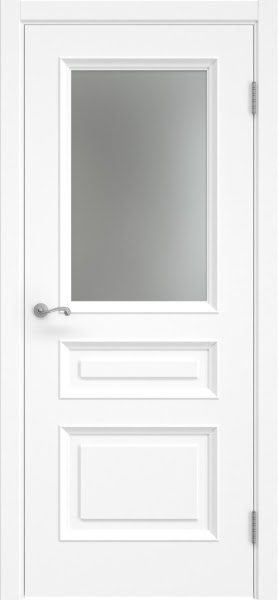 Межкомнатная дверь Actus 7.3 эмаль белая, матовое стекло
