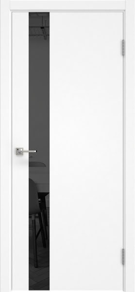 Межкомнатная дверь Dorsum 1.1 эмаль белая, лакобель черный