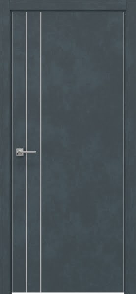 Межкомнатная дверь Dorsum 10.2 экошпон бетон графит, алюминиевая кромка
