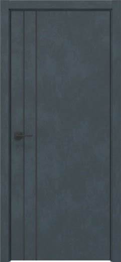 Межкомнатная дверь Dorsum 10.2 экошпон бетон графит, алюминиевая кромка