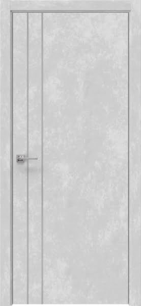 Межкомнатная дверь Dorsum 10.2 экошпон бетон серый, алюминиевая кромка