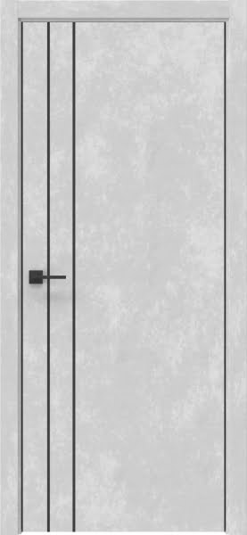 Межкомнатная дверь Dorsum 10.2 экошпон бетон серый, алюминиевая кромка
