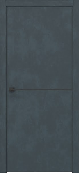 Межкомнатная дверь Dorsum 11.1 экошпон бетон графит, алюминиевая кромка