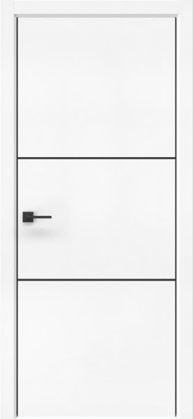 Межкомнатная дверь Dorsum 11.2 эмалит белый, алюминиевая кромка