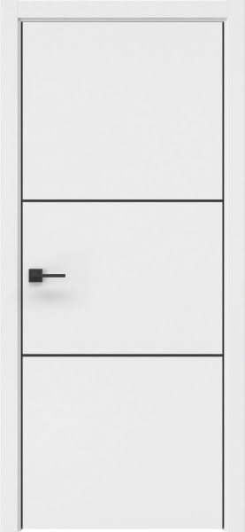 Межкомнатная дверь Dorsum 11.2 эмалит серый, алюминиевая кромка