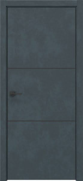 Межкомнатная дверь Dorsum 11.2 экошпон бетон графит, алюминиевая кромка