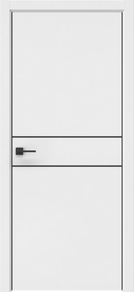 Межкомнатная дверь Dorsum 12.2 эмалит серый, алюминиевая кромка
