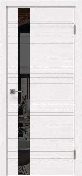 Межкомнатная дверь Dorsum 2.1HF шпон ясень белый, лакобель черный