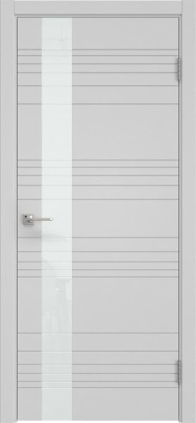 Межкомнатная дверь Dorsum 2.1HF эмаль RAL 7047, лакобель белый