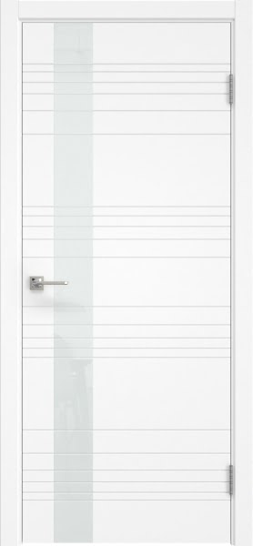 Межкомнатная дверь Dorsum 2.1HF эмаль белая, лакобель белый
