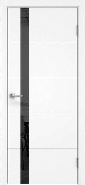 Межкомнатная дверь Dorsum 3.1F эмаль белая, лакобель черный