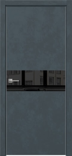 Межкомнатная дверь Dorsum 9.1 экошпон бетон графит, лакобель черный
