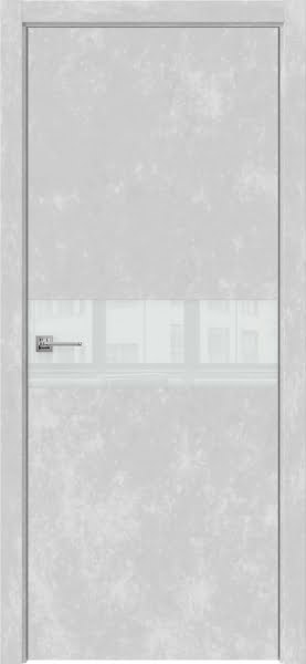Межкомнатная дверь Dorsum 9.1 экошпон бетон серый, лакобель белый