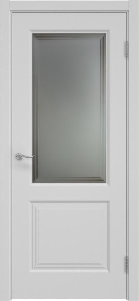 Межкомнатная дверь Lacuna 11.2 эмаль RAL 7047, матовое стекло