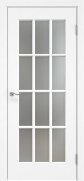 Межкомнатная дверь Lacuna 5.12 эмаль белая, матовое стекло