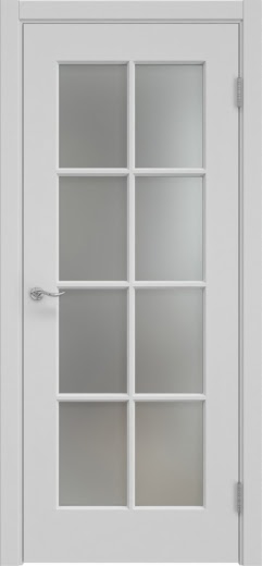 Межкомнатная дверь Lacuna 5.8 эмаль RAL 7047, матовое стекло