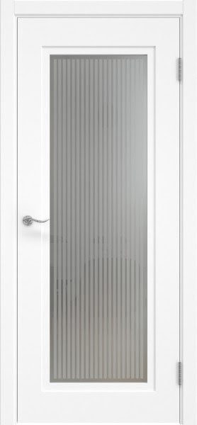 Межкомнатная дверь Lacuna 9.1 эмаль белая, матовое стекло
