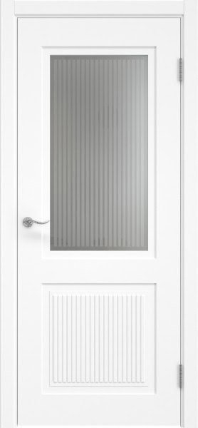 Межкомнатная дверь Lacuna 9.2 эмаль белая, матовое стекло