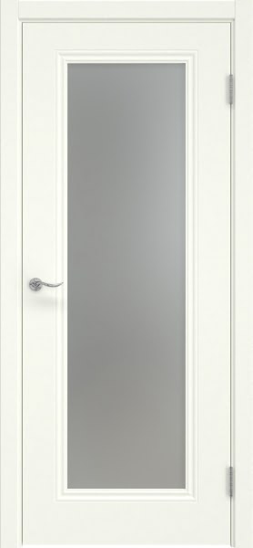 Межкомнатная дверь Lacuna Skin 8.1 эмаль RAL 9010 слоновая кость, матовое стекло