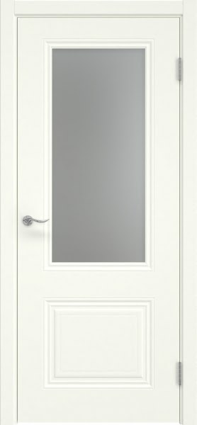 Межкомнатная дверь Lacuna Skin 8.2 эмаль RAL 9010 слоновая кость, матовое стекло