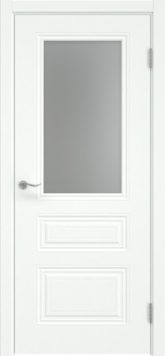 Межкомнатная дверь Lacuna Skin 8.3 эмаль RAL 9003, матовое стекло