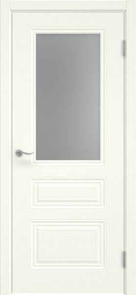 Межкомнатная дверь Lacuna Skin 8.3 эмаль RAL 9010 слоновая кость, матовое стекло