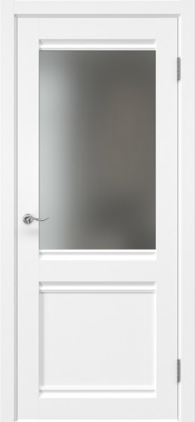 Межкомнатная дверь Tabula 2.2 экошпон белый, матовое стекло