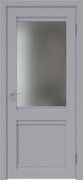 Межкомнатная дверь Tabula 2.2 экошпон серый, матовое стекло