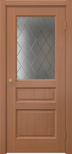 Межкомнатная дверь Vetus 1.3 шпон анегри, матовое стекло с гравировкой