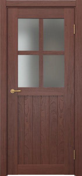 Межкомнатная дверь Vetus Loft 10.2 шпон красное дерево, матовое стекло