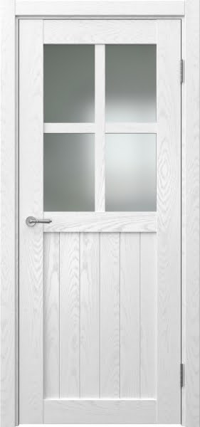Межкомнатная дверь Vetus Loft 10.2 шпон ясень белый, матовое стекло