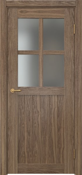Межкомнатная дверь Vetus Loft 10.2 шпон американский орех, матовое стекло