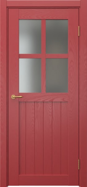 Межкомнатная дверь Vetus Loft 10.2 эмаль RAL 3001 по шпону ясеня, матовое стекло