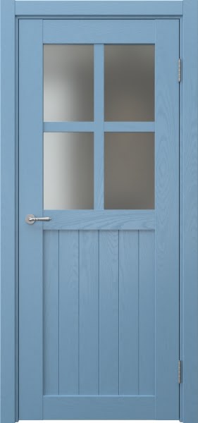 Межкомнатная дверь Vetus Loft 10.2 эмаль RAL 5024 по шпону ясеня, матовое стекло