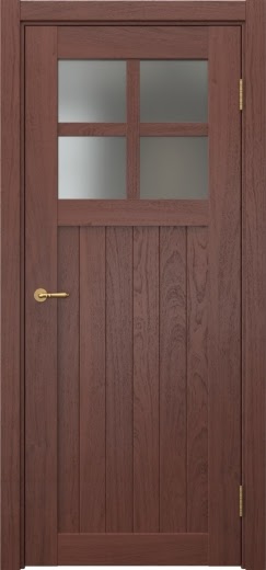 Межкомнатная дверь Vetus Loft 11.2 шпон красное дерево, матовое стекло
