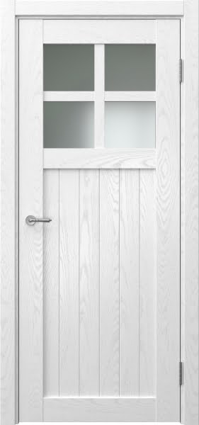 Межкомнатная дверь Vetus Loft 11.2 шпон ясень белый, матовое стекло