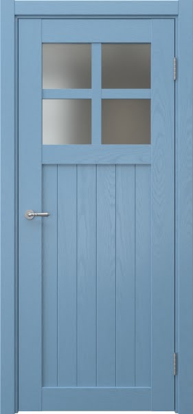 Межкомнатная дверь Vetus Loft 11.2 эмаль RAL 5024 по шпону ясеня, матовое стекло